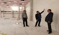 بازدید دکتر کریمی مشاور مدیریت شبکه بهداشت و درمان از انبار دارویی در حال ساخت مرکز بهداشت 